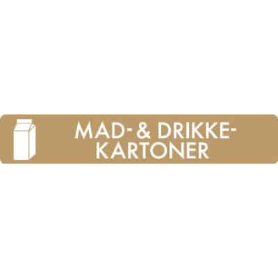 Piktogram Mad & Drikkekartoner farvet 16x3cm, beige