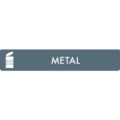 Piktogram Metal farvet 16x3cm, grå