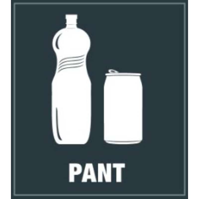 Piktogram Pant - ikon med pantflaske og pantdåse